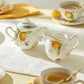 Lemon Bee Fine Porcelain Sugar & Creamer Set