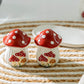 Gift Boxed Fairytale Red Mushroom Salt and Pepper Shaker Set