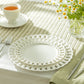 Grace Teaware White Heirloom Fine Porcelain Dessert / Dinner Plate set