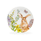 Grace Teaware Spring Garden Easter Bunny Butterfly Pottery Salad / Dessert Plate