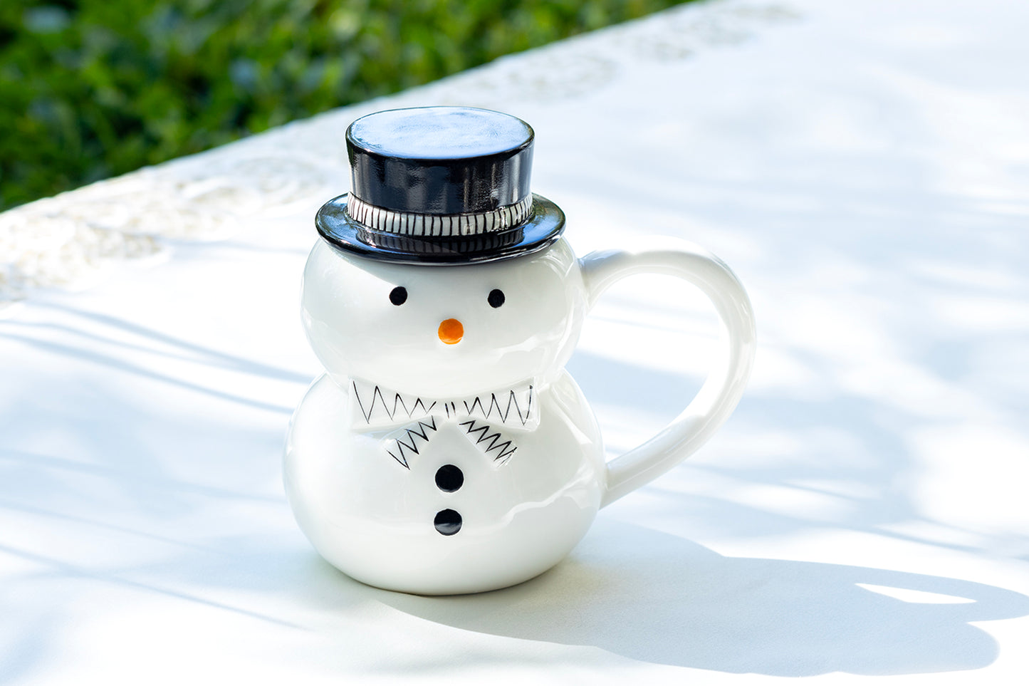 Potter's Studio Snowman Coffee Mug with Lid