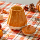 Orange Pumpkin Figural Reactive Glaze Jar with Silicone Seal Lid