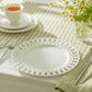 White Heirloom Fine Porcelain Dessert / Dinner Plate