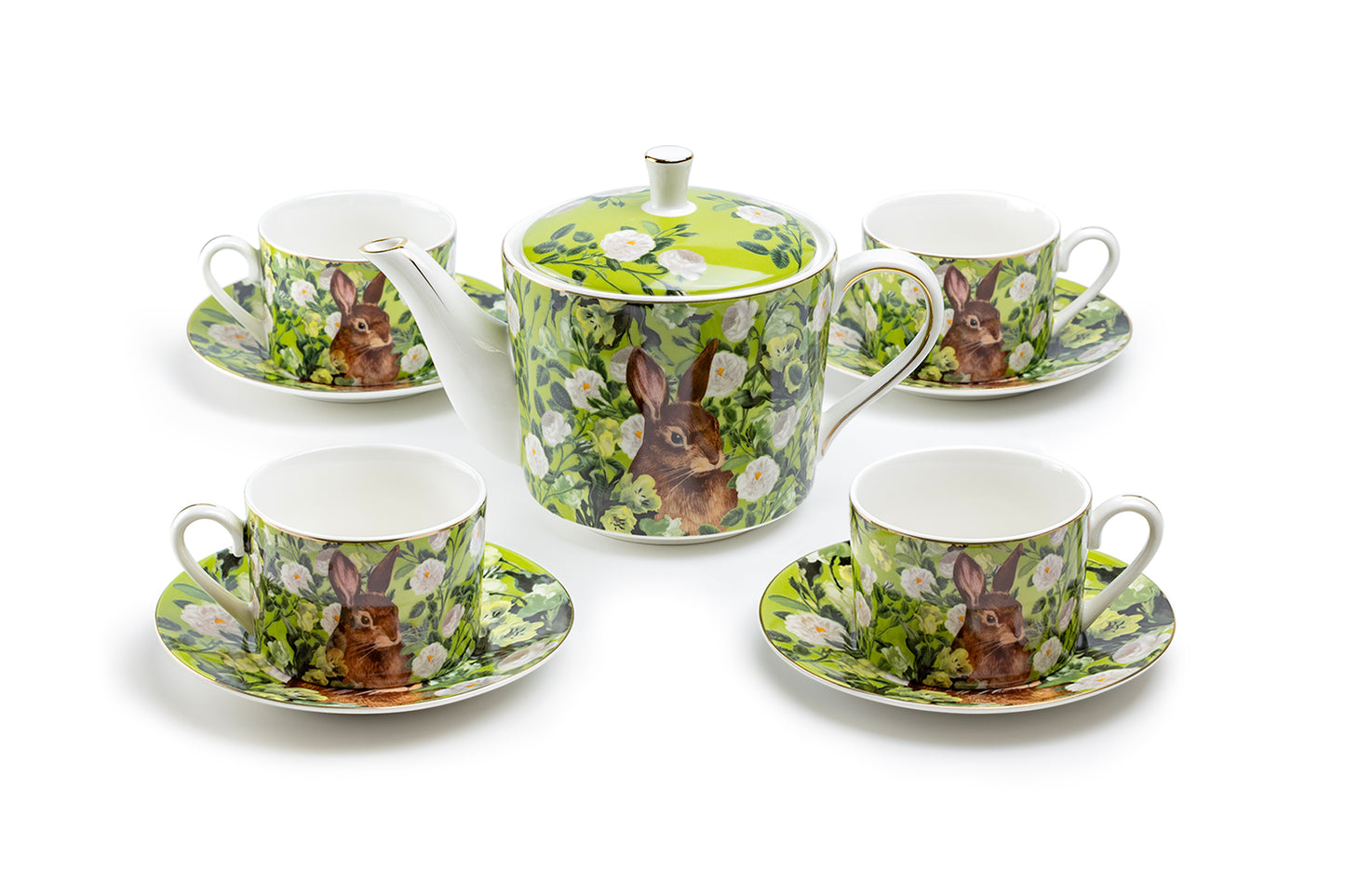 Bunny in Bloom Fine Porcelain Tea Set