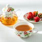 Grace Teaware Strawberry Glass Fine Porcelain Tea For One Set