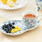 Blue Katie Rose Fine Porcelain Tea Snack Set