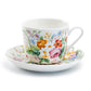 Stechcol Gracie China Lismore Rose Garden Porcelain Jumbo Cup & Saucer