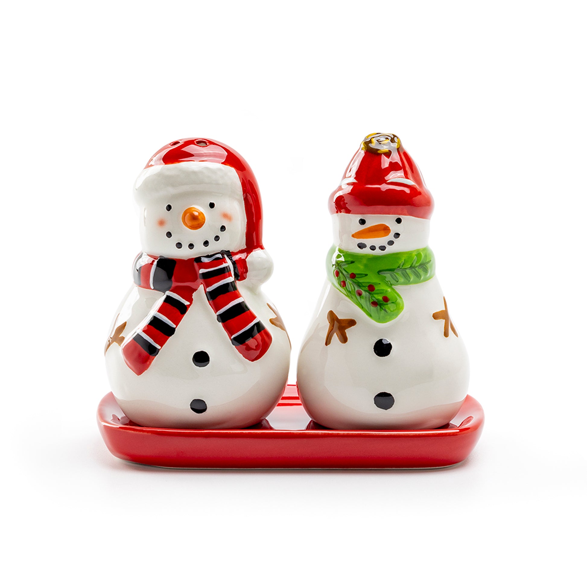 Gracie China Shop Snowmen Figurine Salt and Pepper Shaker Set