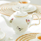 Gracie Bone China Anna Garden Teapot Embossed