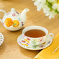 Dahlia Bloom Fine Porcelain Tea For One Set
