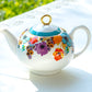 Grace Teaware Meadow Joy Floral Fine Porcelain Teapot