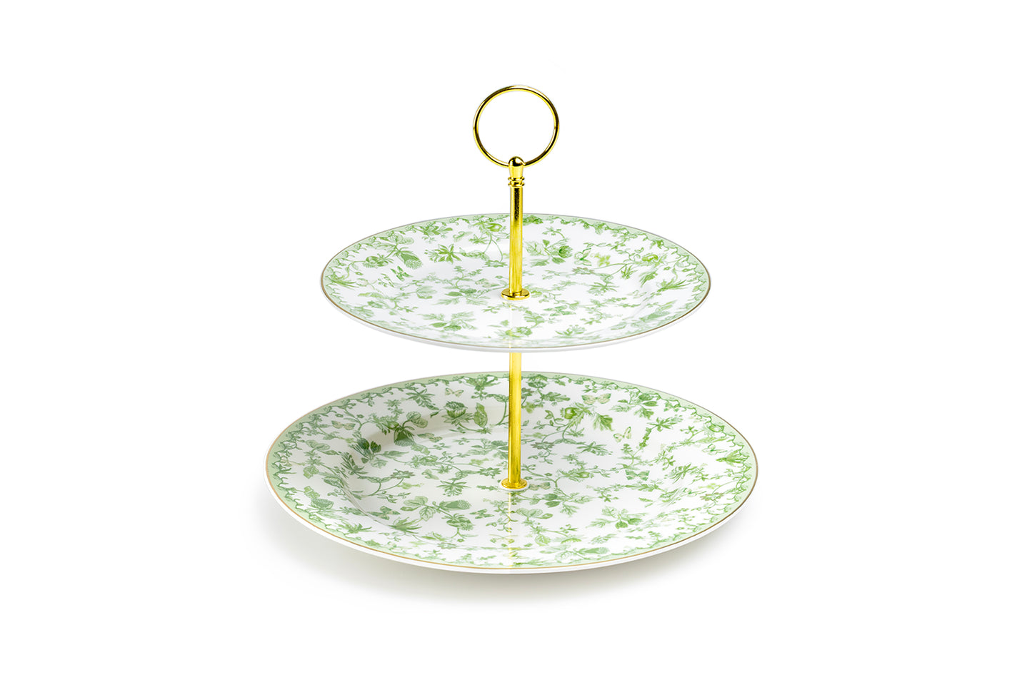 Greeny Garden Fine Porcelain 2-Tier Server