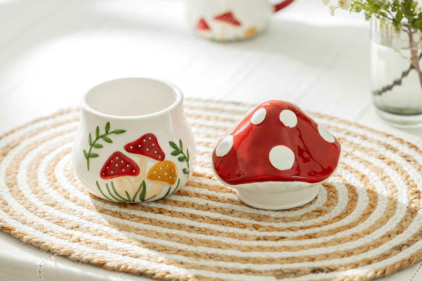 Fairytale Red Mushroom Canister