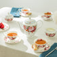 Gracie Bone China Peony and Strawberry Bone China 11-Piece Tea Set