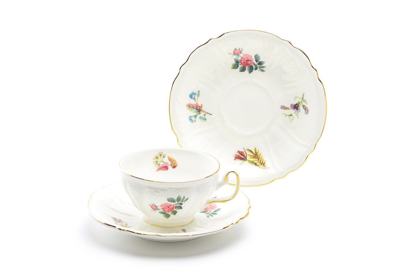 Gracie Bone China Anna Garden Bone China Cup and Saucer set