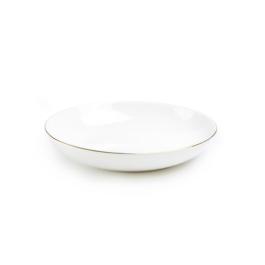 Gold Rim Blanc Bone China Dinner Bowl