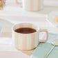Pink Striped Large Mug - 16oz