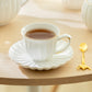 White Gold Shell Fine Porcelain Tea Set