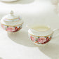 Gracie Bone China Peony and Strawberry Bone China Sugar & Creamer Set