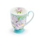 Stechcol Gracie Bone China Peony Bloom Blue Bone China Footed Mug