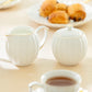 White Gold Shell Fine Porcelain Tea Set