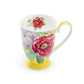 Stechcol Gracie Bone China Peony Bloom Yellow Bone China Footed Mug