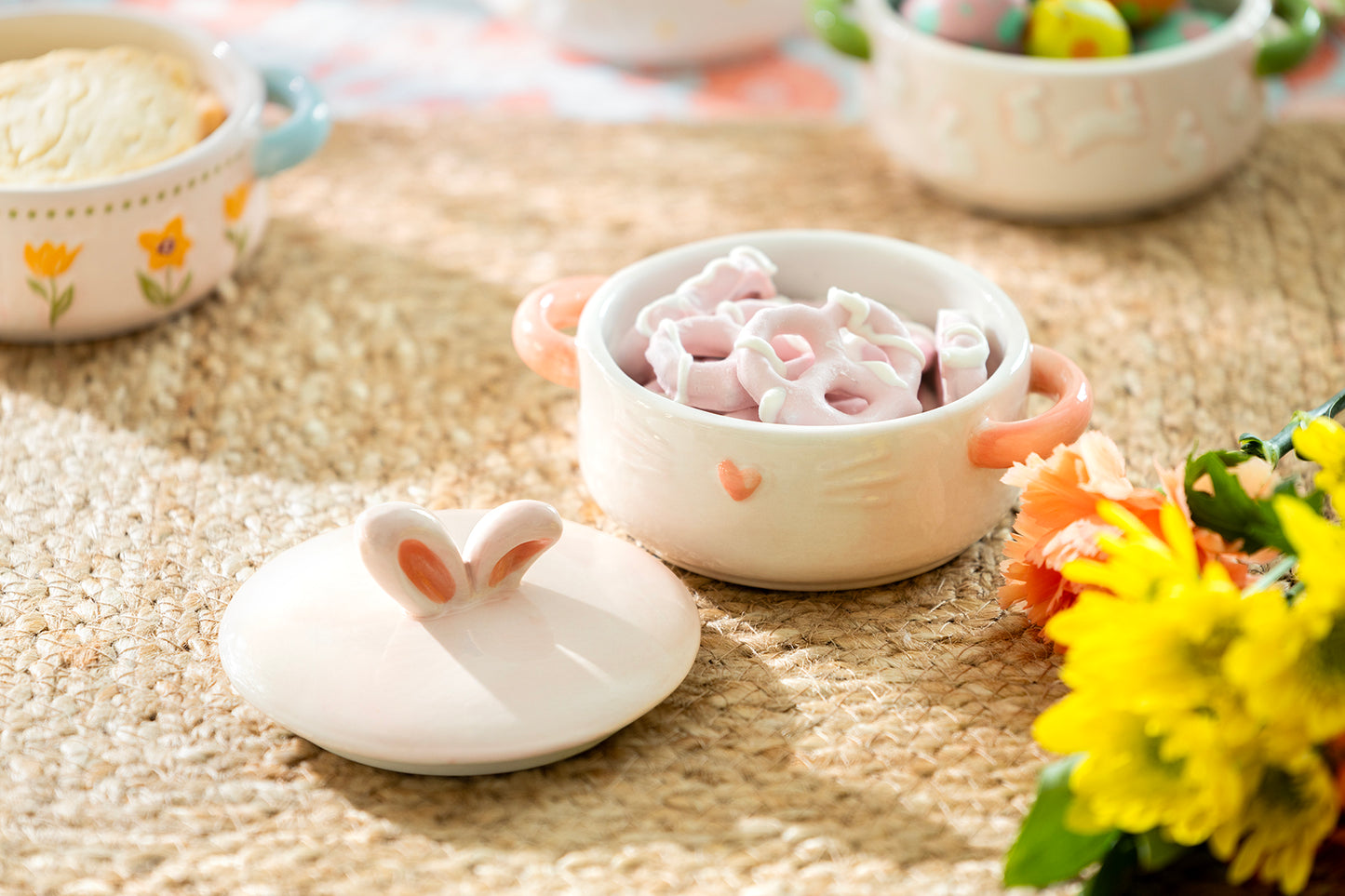 Blush Bunny Heart Mini Candy Jar