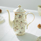 Grace Teaware Christmas Holiday Snowman Happy Snowmen Fine Porcelain Hot Chocolate Pot