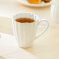 White Gold Shell Fine Porcelain Mug