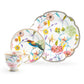 Spring Flowers with Hummingbird Fine Porcelain Tea Cup and Saucer