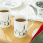 Winter Wonderland Ski Village Bone China Mug