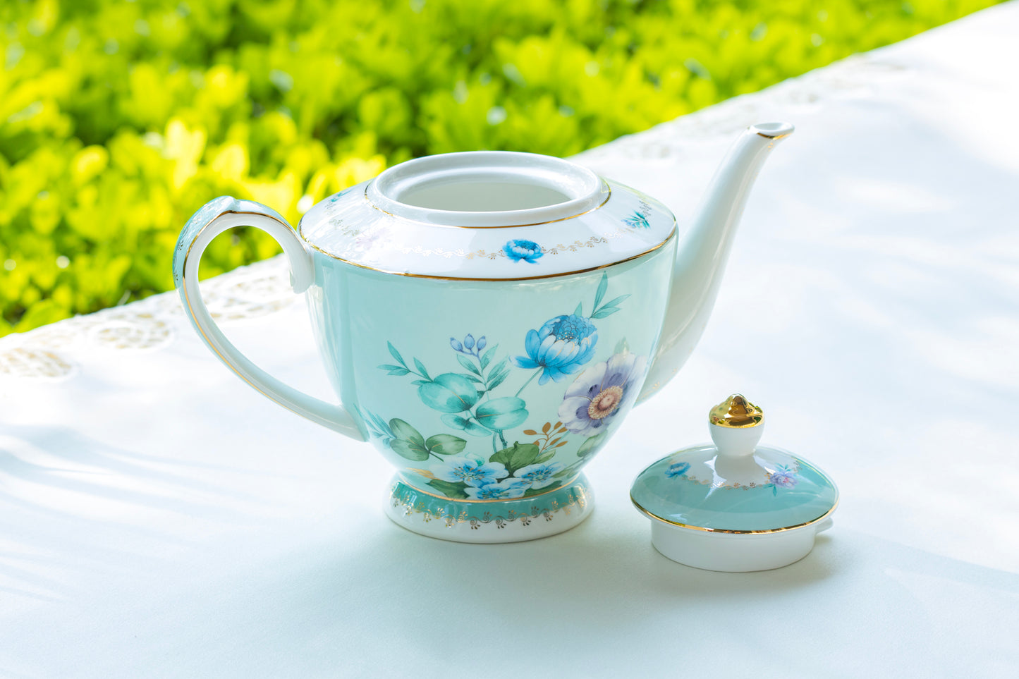 Grace Teaware Mint Flower Garden Fine Porcelain Tea Set – GracieChinaShop