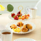 White Gold Shell Fine Porcelain 2-Tier Server