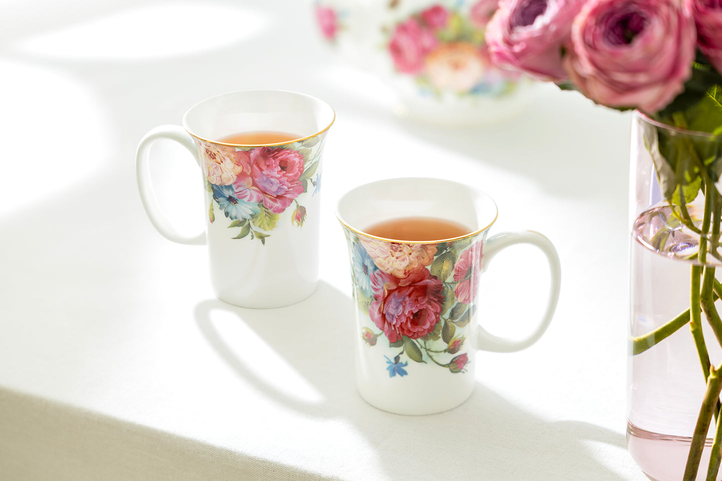 Sandra's Rose with Butterflies Bone China Mug