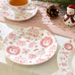 Christmas Pink Bow Fine Porcelain Dessert/Dinner Plate