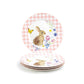 Meadow Bunny Pink Gingham Fine Porcelain Dessert Plate