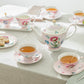 Grace Teaware Pink Flower Garden 12-piece Fine Porcelain Tea Set