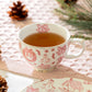 Christmas Pink Bow Fine Porcelain Latte Mug
