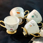 Golden Spirits Fine Porcelain 2oz Demitasse Cup Set with Pink Gift Box