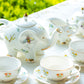 Grace Teaware Flower Garden Elephant Fine Porcelain 11-piece Tea Set