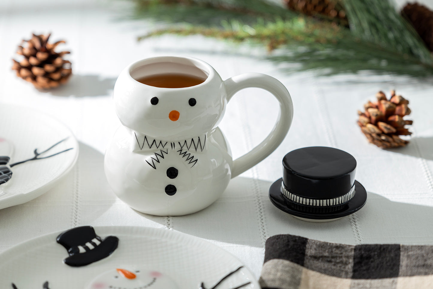 Snowman Coffee Mug with Lid