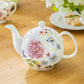 Hydrangea with Butterflies Fine Porcelain Teapot