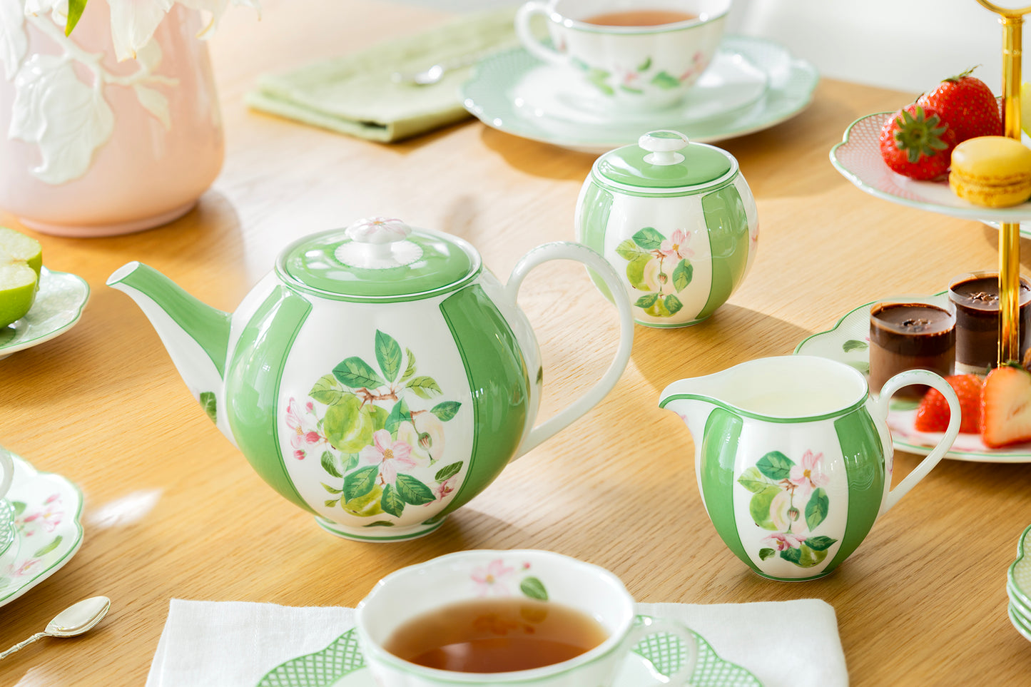 Apple Blossom Bone China Tea Set