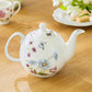 Hydrangea with Butterflies Fine Porcelain Teapot