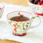 Festive Holiday Elf and Santa Fine Porcelain Latte Mug