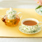 Greeny Garden Glass and Fine Porcelain Tea For One Set