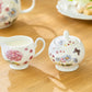 Hydrangea with Butterflies Fine Porcelain Sugar & Creamer Set
