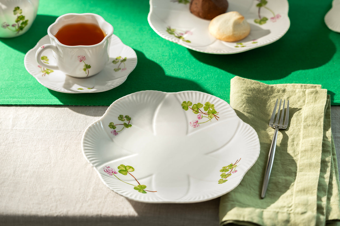 Julia's Clover Garden Fine Porcelain Dessert Plate