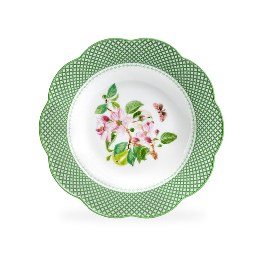 Apple Blossom Lattice Bone China Soup Plate