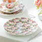 7.5" Victorian Rose Bone China Dessert Plate